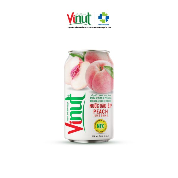 Đào Nước Ép Đào VINUT Đóng Lon 330ml - Ảnh 1