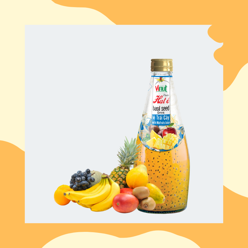 hạt é đóng chai, vinut, nước giải khát vinut, nước giải khát