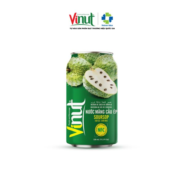 Nước Ép Mãng Cầu VINUT Đóng Lon 330ml - Ảnh 1
