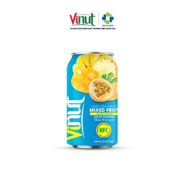 Mix Nước Ép Trái Cây Hỗn Hợp VINUT (Mix Juice) Đóng Lon 330ml - Ảnh 1