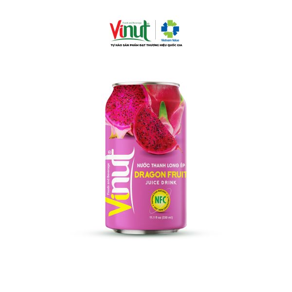Thanh Long Nước Ép Thanh Long VINUT Đóng Lon 330ml - Ảnh 1