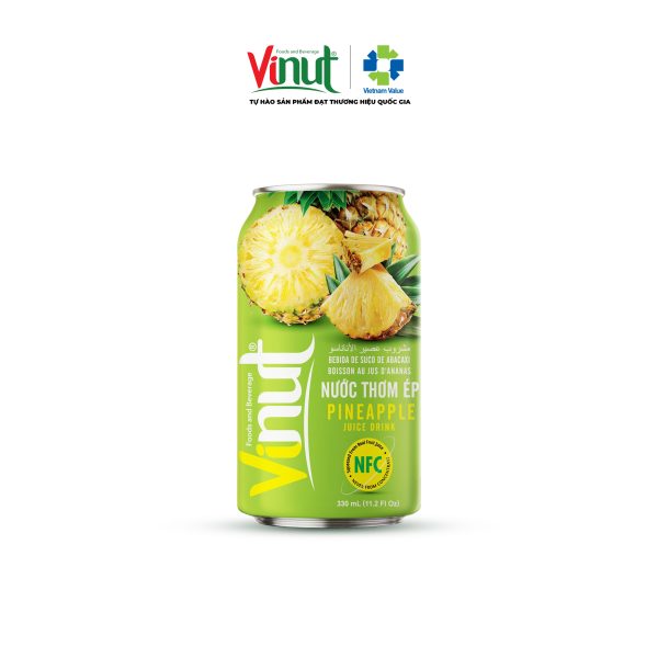 Nước Ép Thơm (Dứa) VINUT Đóng Lon 330ml - Ảnh 1