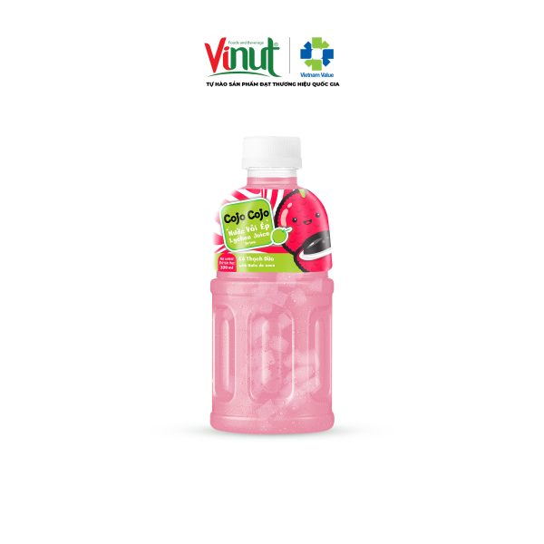 Vải Nước Ép Vải Cojo Cojo Có Thạch đóng chai 320ml - Ảnh 1
