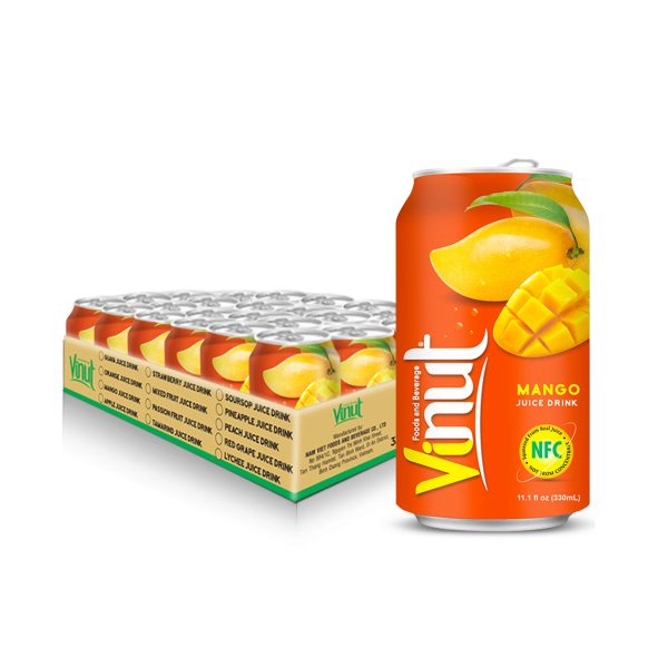 xoài Nước Ép Xoài VINUT Đóng Lon 330ml - Ảnh 2