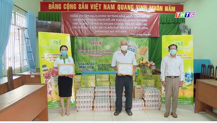 UBND xã Song Thuận cảm ơn Công Ty Nam Việt ( VINUT) và NPP Tân Gia Phát
