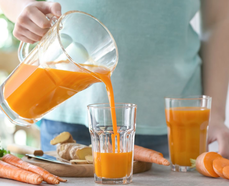 nước ép cà rốt, nước ép trái cây, vinut