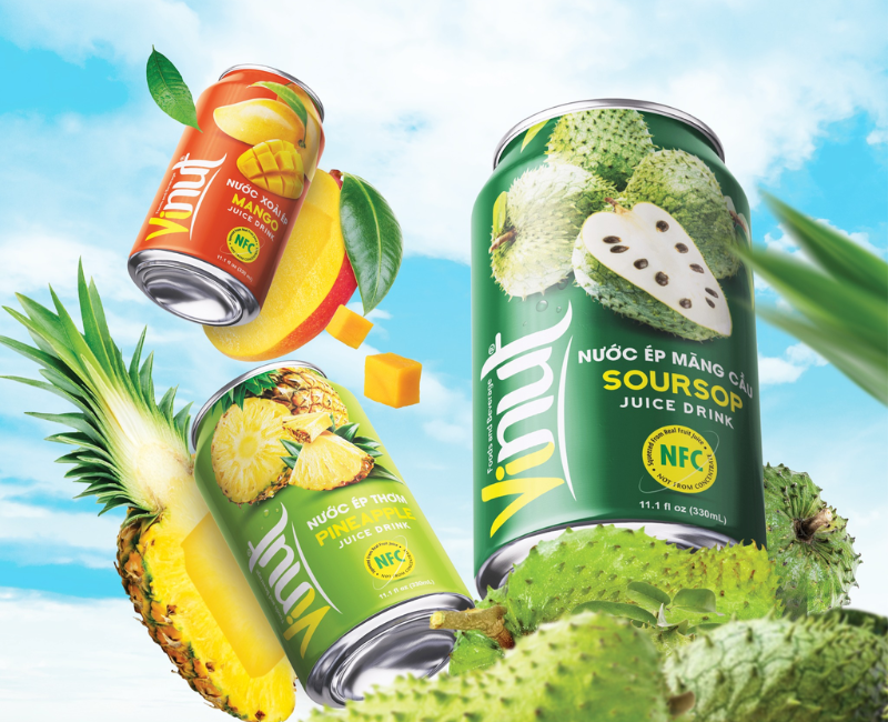 nước ép trái cây, vinut nước giải khát